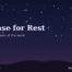 A crescent moon over a calm night sky, illustrating rest and recovery, for Dr. Jay Johannigman